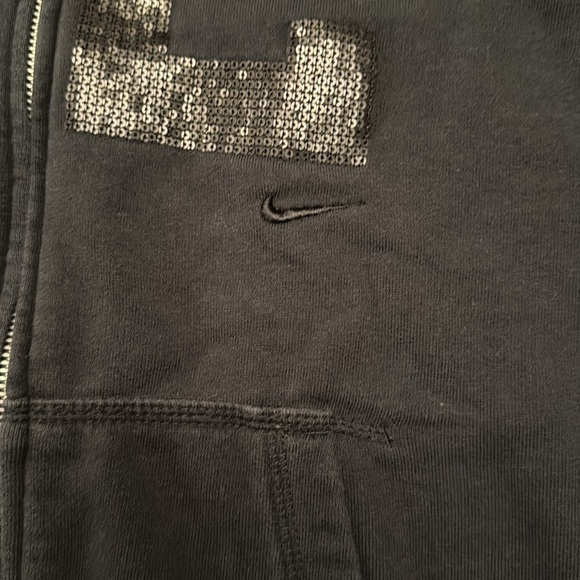 Nike the athletic dept black “72” sequins women’s hoodie size XL - Picture 3 of 6
